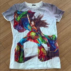 Versace Multicolor Graphic Short Sleeve Tee